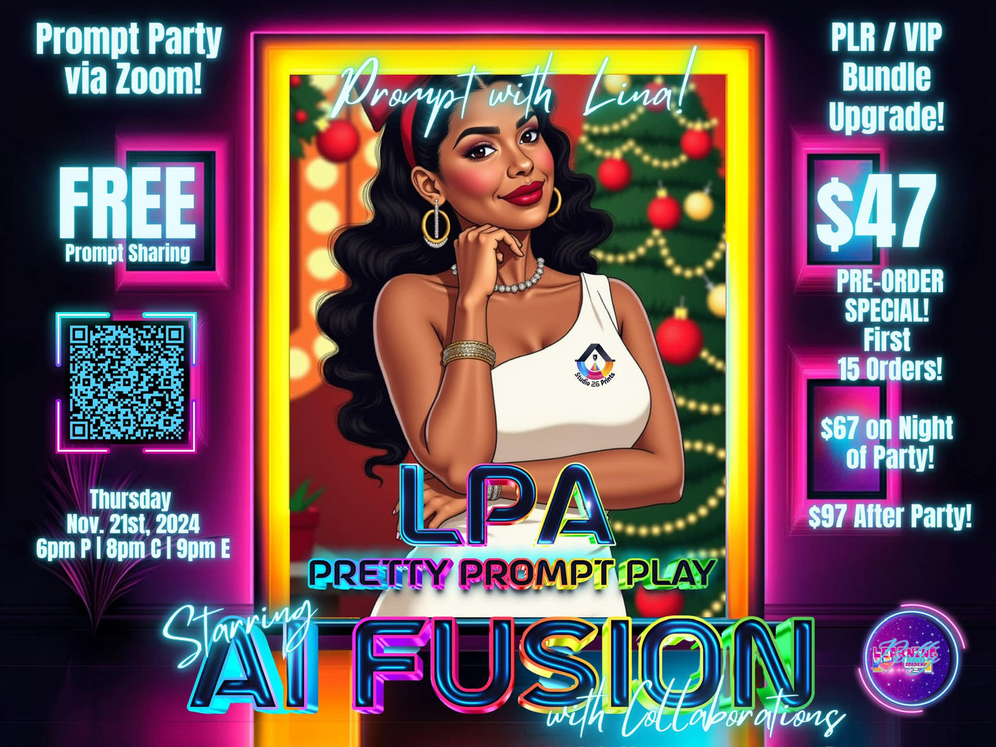 Pretty Prompt Play LIVE Party Nov-21-2024 | FREE Session | VIP Bundle Upgrade