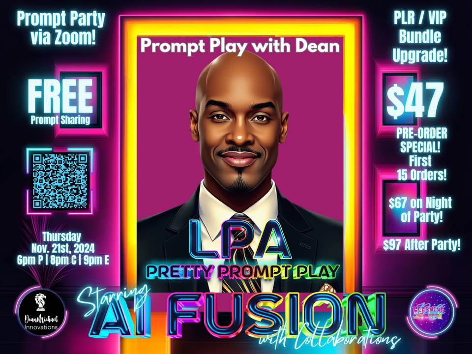 Pretty Prompt Play LIVE Party Nov-21-2024 | FREE Session | VIP Bundle Upgrade