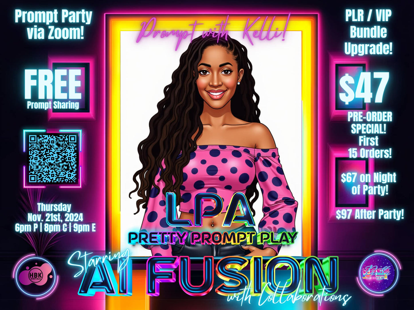 Pretty Prompt Play LIVE Party Nov-21-2024 | FREE Session | VIP Bundle Upgrade