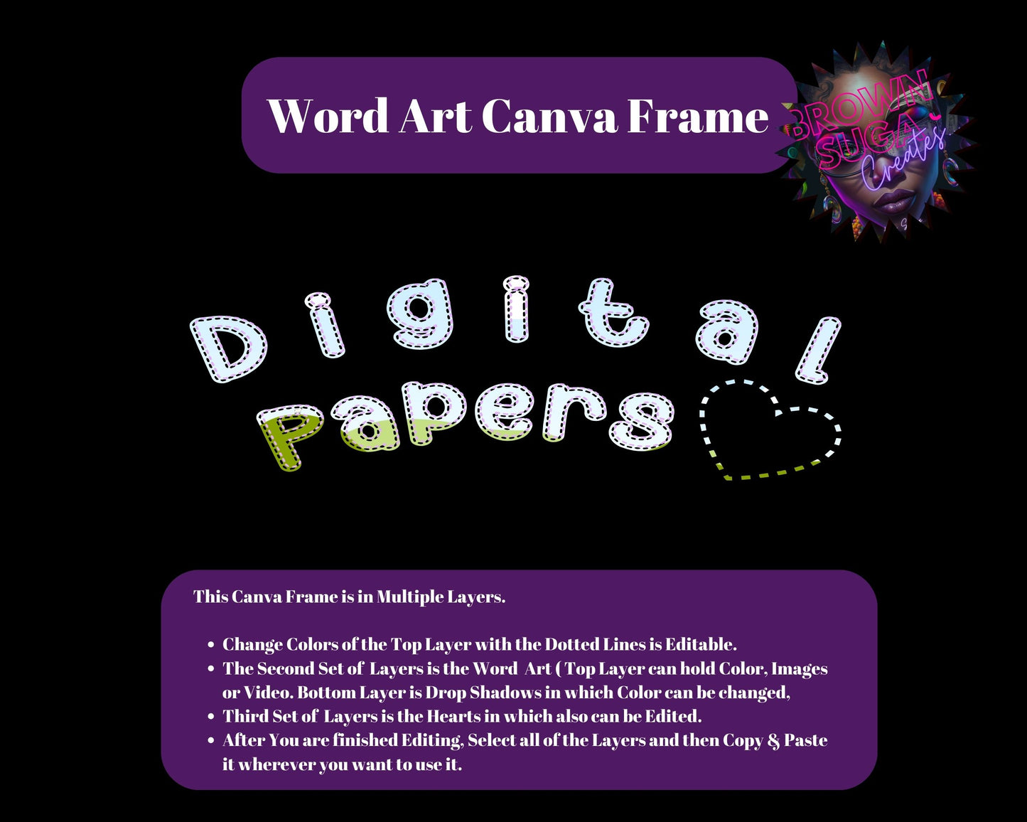 Suga's Digital Papers Mock-Up & Canva Frame Template Set 1