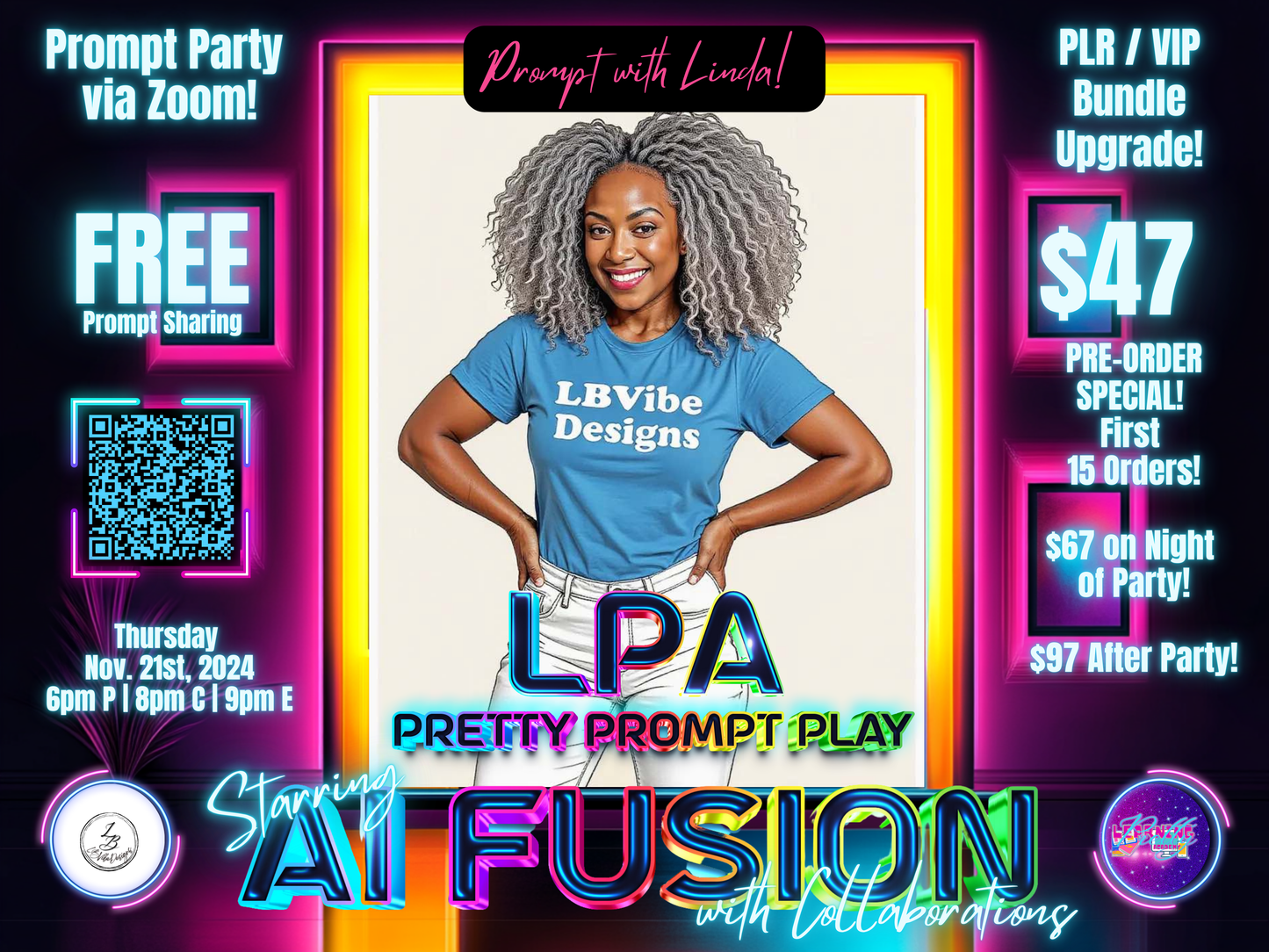 Pretty Prompt Play LIVE Party Nov-21-2024 | FREE Session | VIP Bundle Upgrade