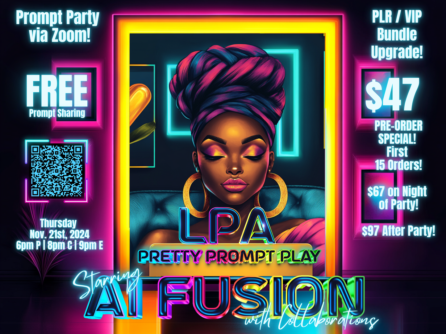 Pretty Prompt Play LIVE Party Nov-21-2024 | FREE Session | VIP Bundle Upgrade