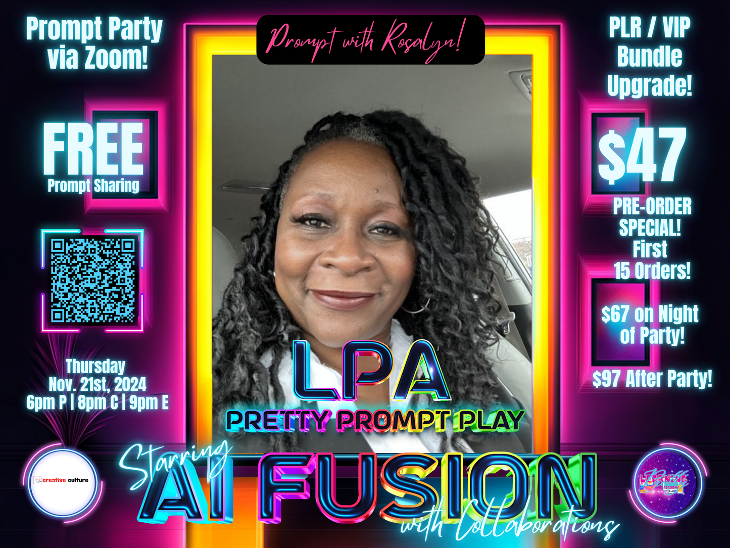 Pretty Prompt Play LIVE Party Nov-21-2024 | FREE Session | VIP Bundle Upgrade